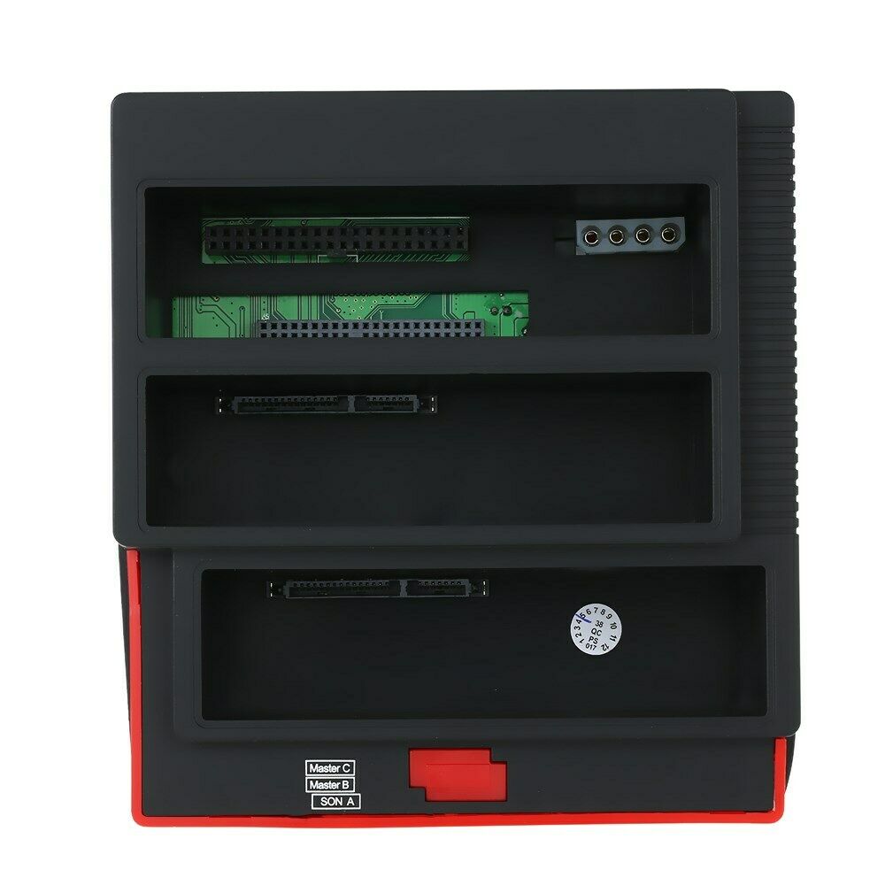 3 HDD Docking Station IDE SATA Dual USB 3.0 Clone Hard Drive Card Reader US