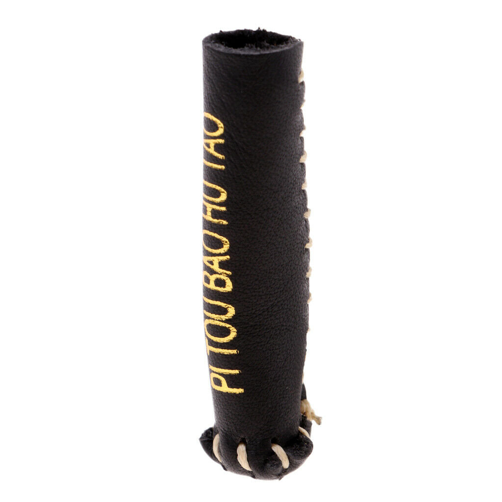 2 Pack 10/11mm Leather Durable Pool Cue Tip Protector Stick Top Cover Black