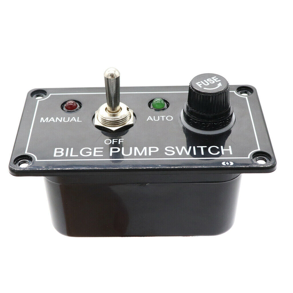 Marine Boat 3 Way Indicator Bilge Pump Switch W/ LED Panel Toggle Switch Panel