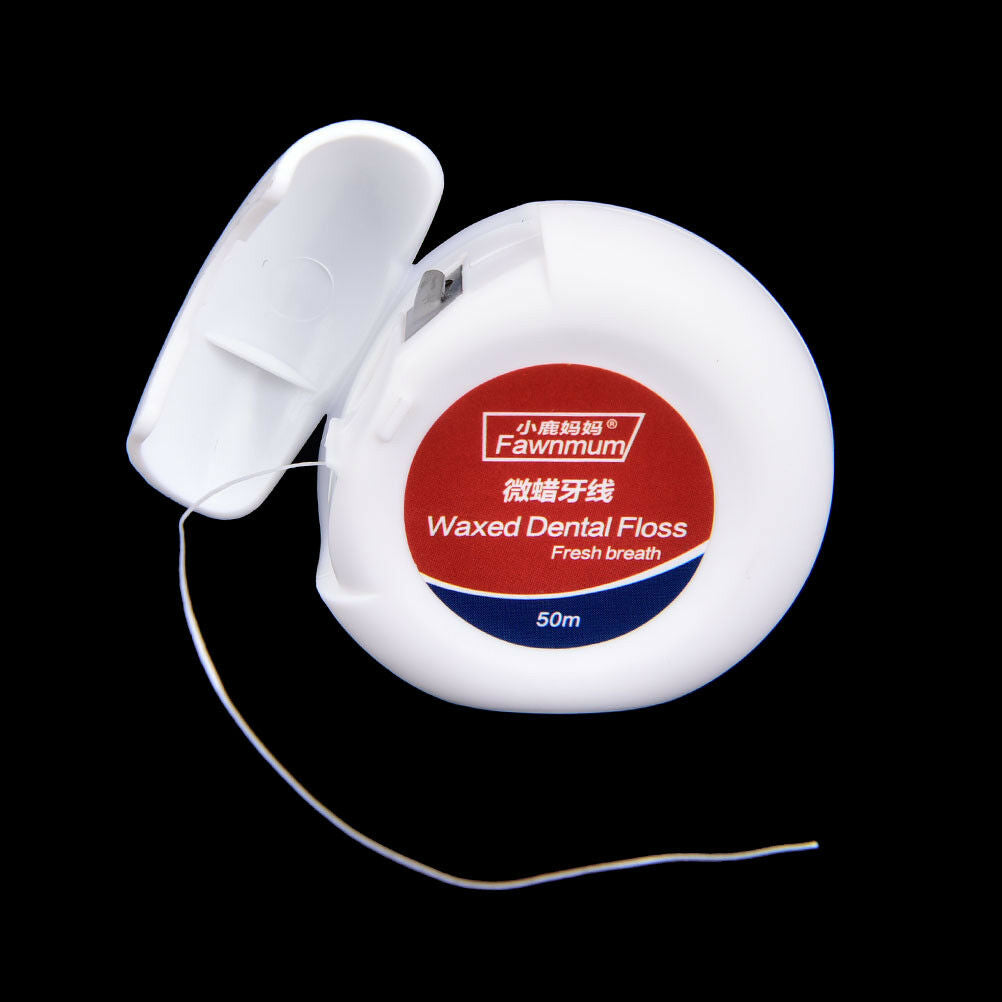 50m Peppermint Micro wax Dental Floss Care Picks Tooth Cleaner Health Supp.l8