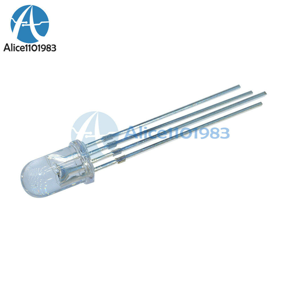 500Pcs 5mm 4pin RGB Tri-Color Common Cathode LED light Red Green Blue