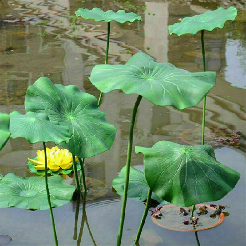 Large 40CM Artificial Water Lily Lotus Leaf Aquarium Pond Home Garden Decor