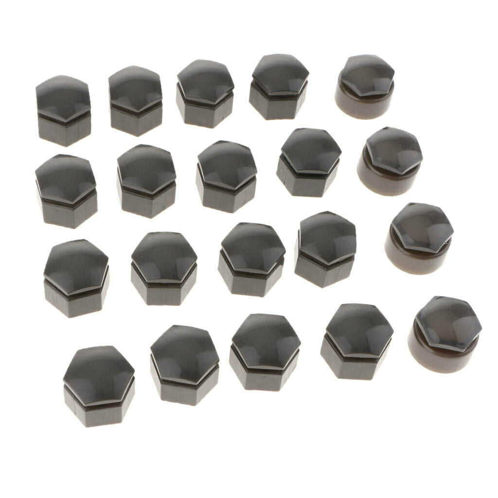 Pack of 20 Wheel Nut Tire Screw Cover   Dust Cover Protector Gray 22mm