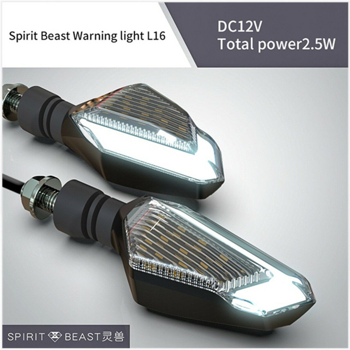 Pair Motorcycle Signal lights steering LED turn signal Daytime lights brightness