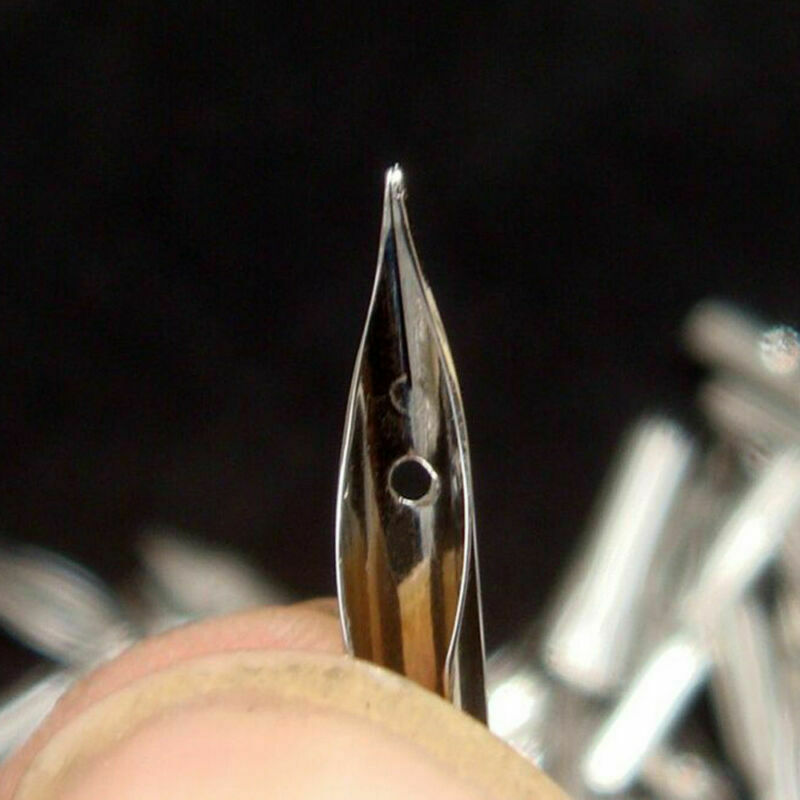 10X 0.38mm Universal Fountain Pen Point Fine Nibs Alloy Replacement Accessories