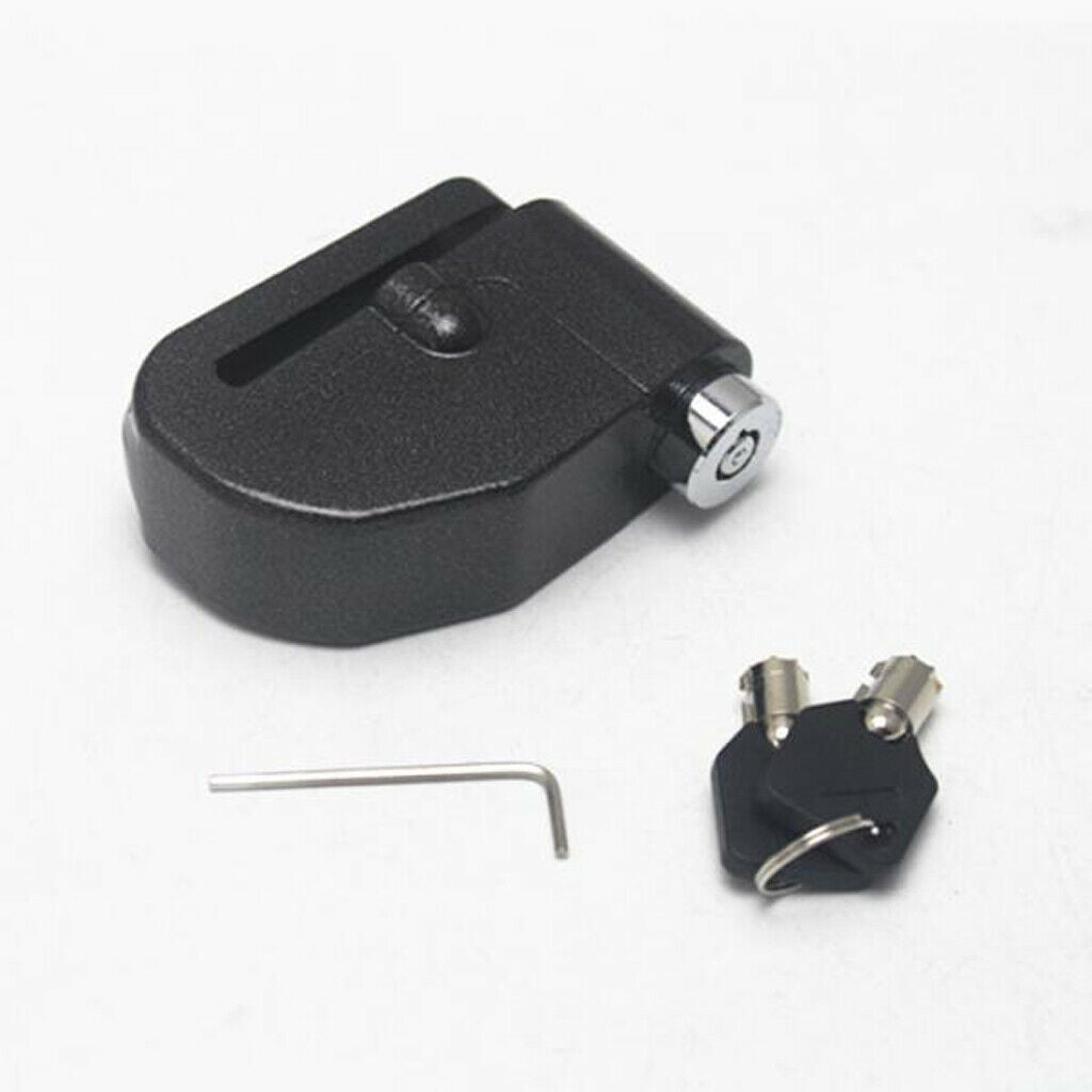 Anti Theft Disc Lock Alarm Keys Security for Motorcycle Eectric Bike Black