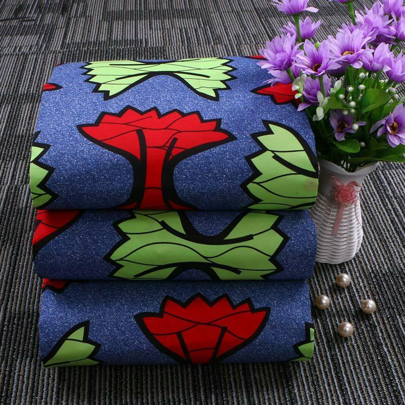 1 Yard African Ethnic Polyester Calico Garment Fabric DIY Sewing Craft Material