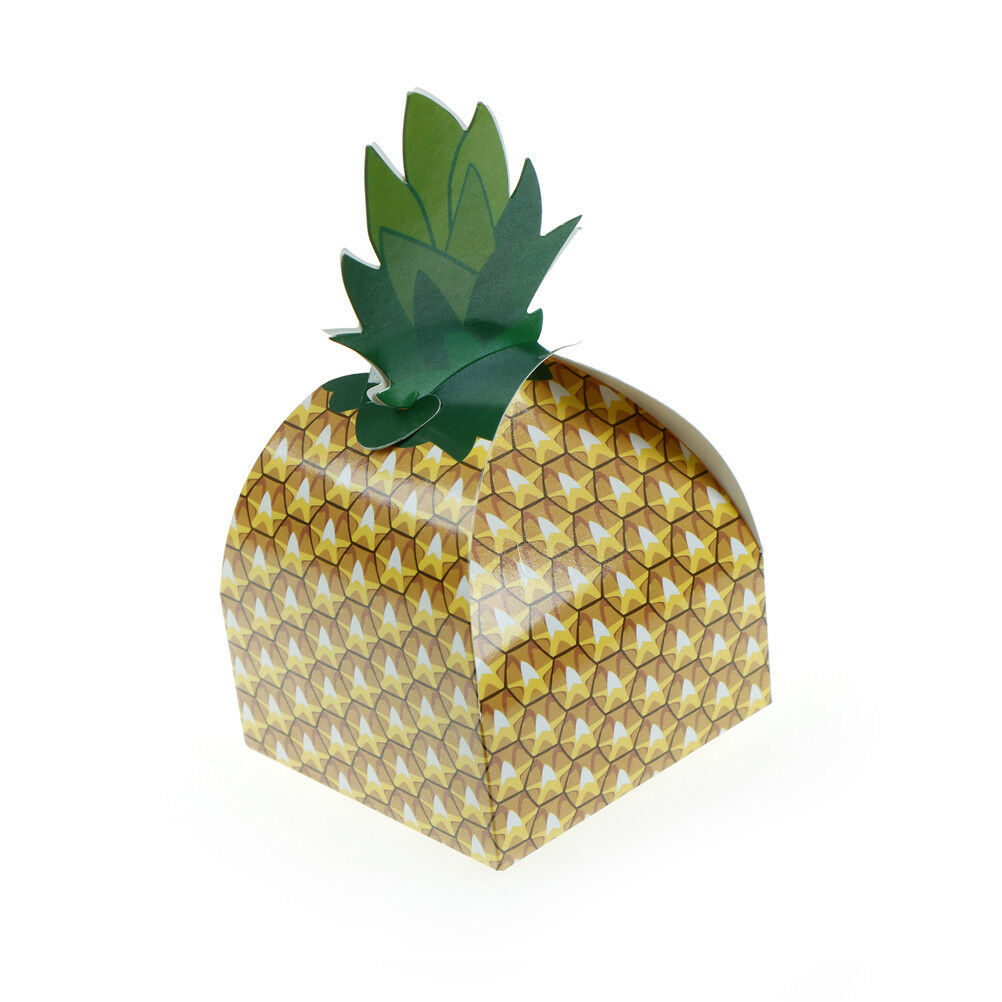 12Xcandy boxes paper pineapple gift bag beach wedding decor party supplies-DD