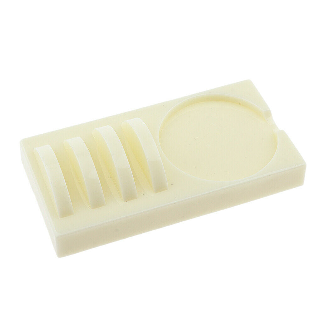 2 in 1 False Eyelashes Extensions Holder Pad with Eye Lashes Glue Tray Beige