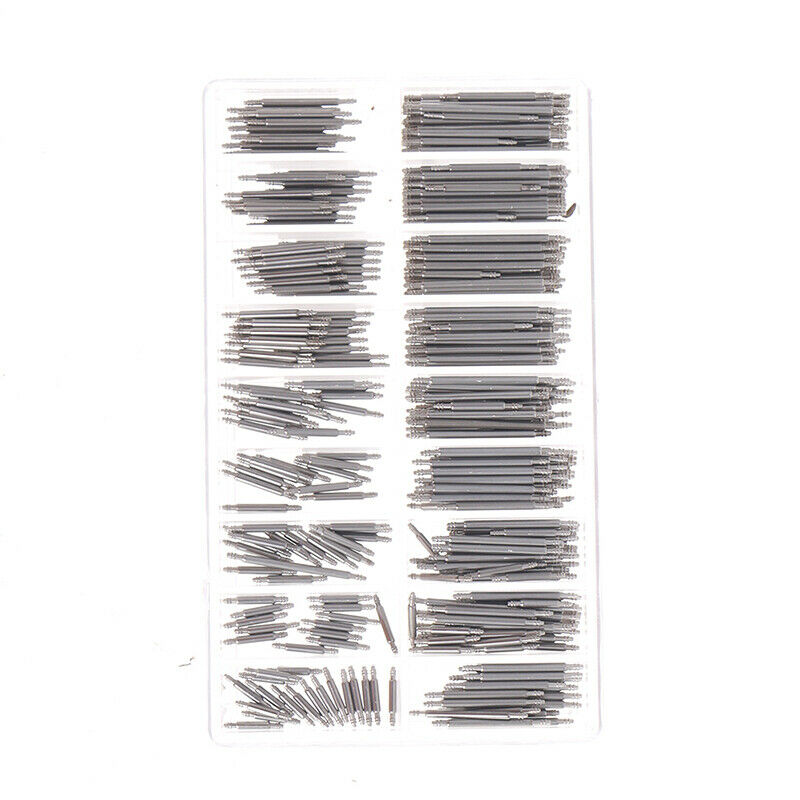 360Pcs Spring Bars Spring Pins Watch Pins Stainless Steel for Watchstrap .l8