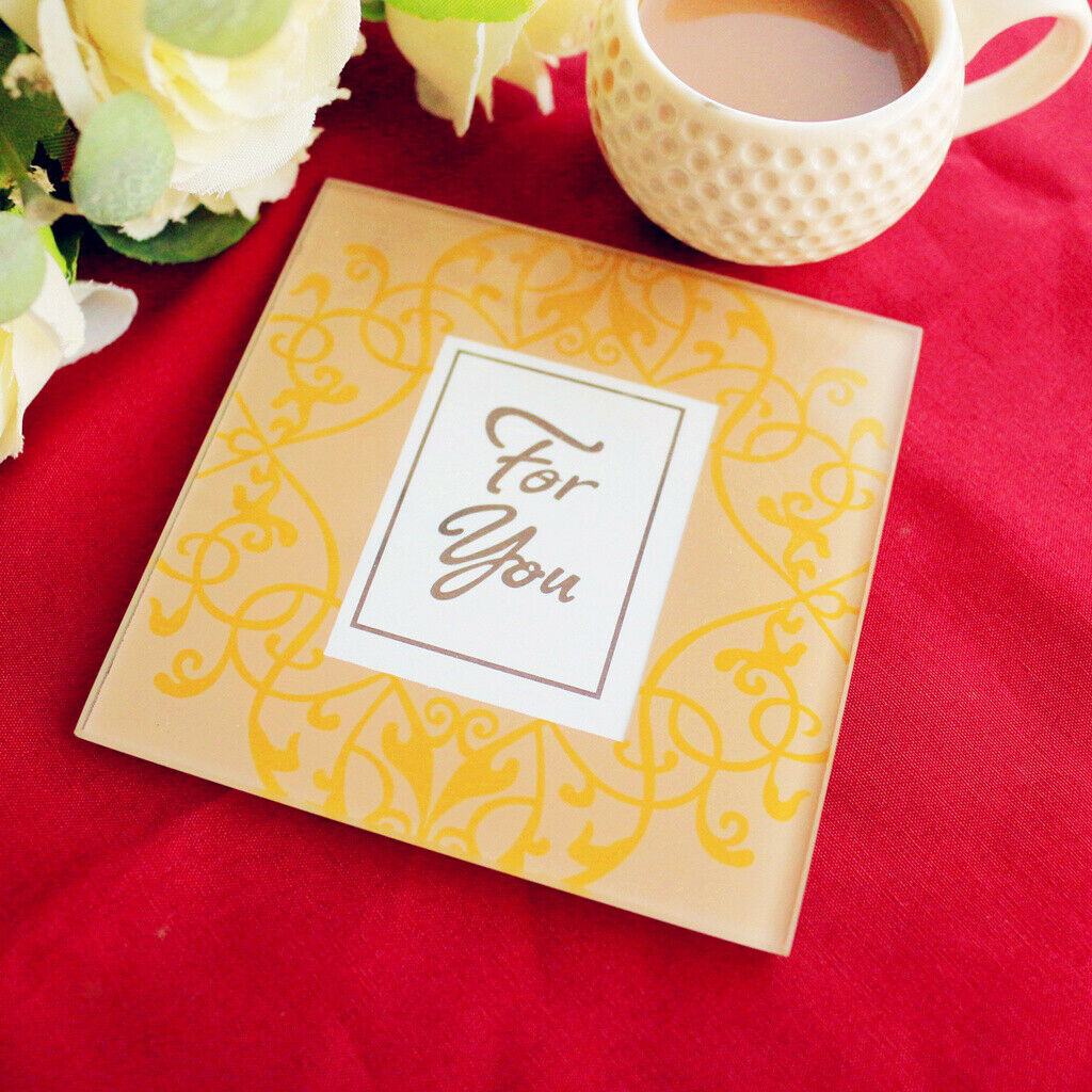 Picture Frame Glass Coasters, Wedding Favors Set of 2
