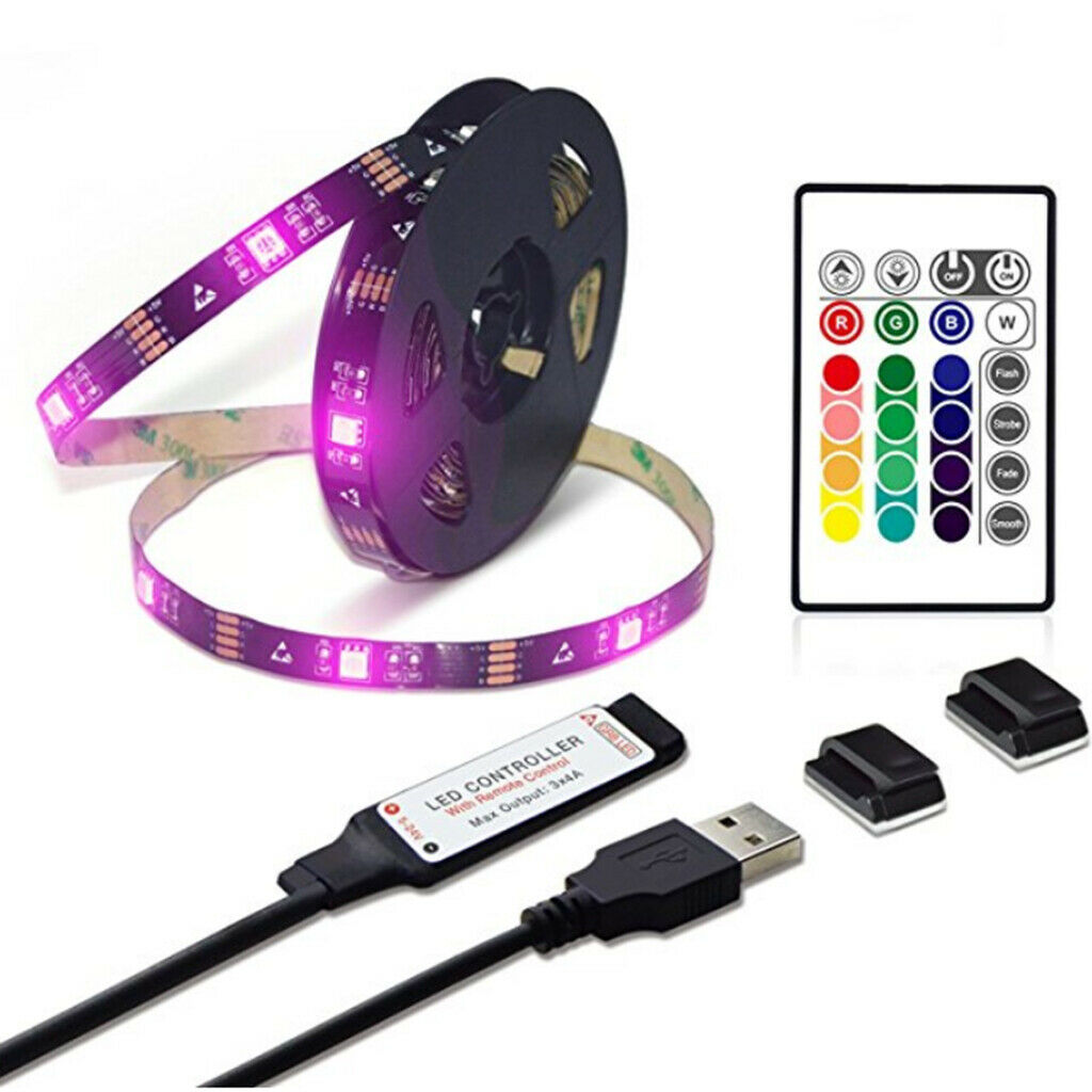 1M SMD 5050 Leds RGB Non-Waterproof Color Changing Led Strips Light Kit 24 key