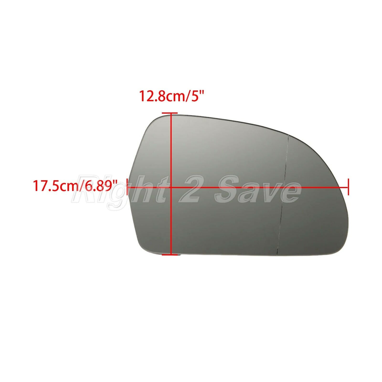 2X Left And Right Door Wing Mirror Glass Heated White For  A3 A4 A5 A6 A8 Q3