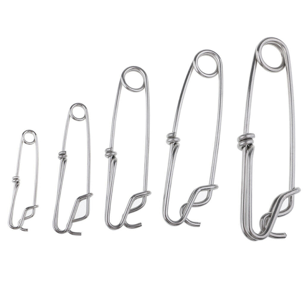 20 Pcs Fishing Clip Snap Long Line Stainless Fishing Connector Sea Fishing