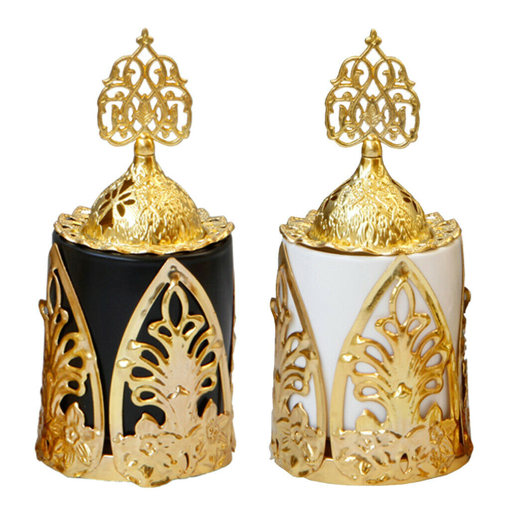 2Pcs Ceramic Porcelain Incense Burner Decorative Holder for Home Ornament