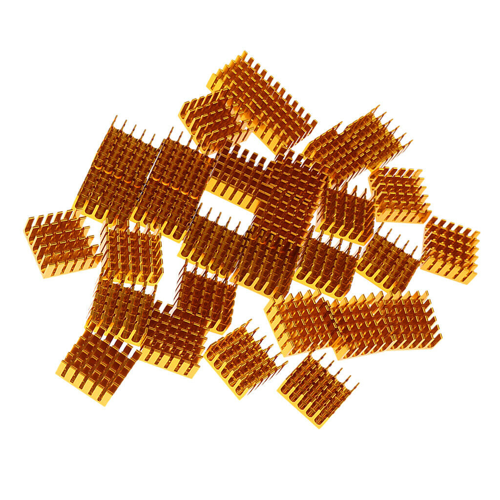 30 Pieces Aluminum Heat Sink Cooling Fin 22x22x10mm for IC Led Chip 3W