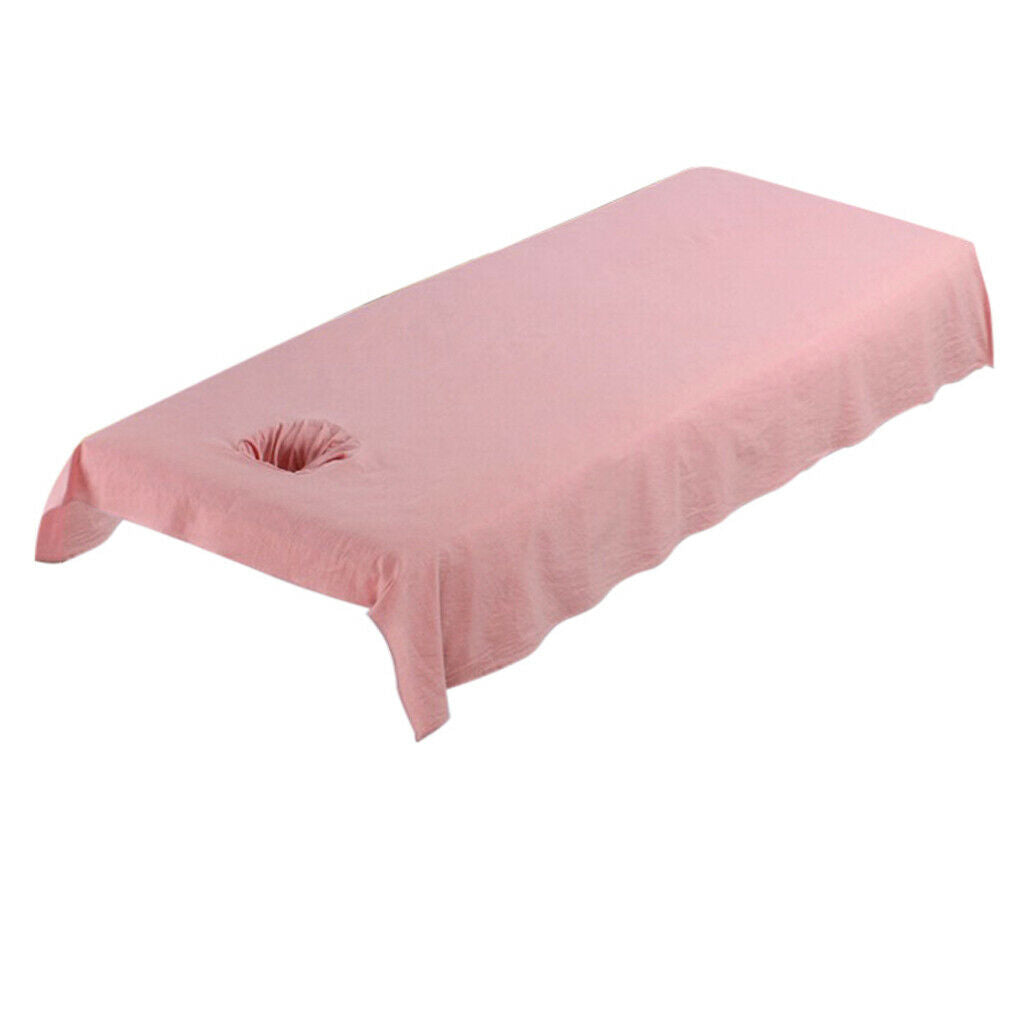 Washable Cotton Acupuncture Massage Table Bed Fitted Pad Cover Sheet Pink