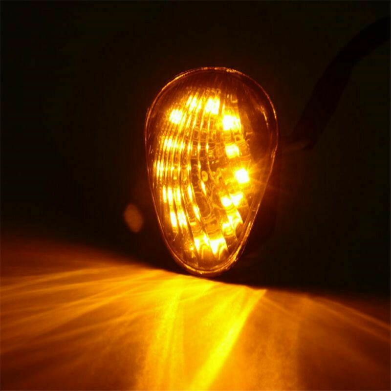 2PCS Motorcycle Turn Signals Lamp Indicator Light For Yamaha YZF R1 R6 R6S Amber