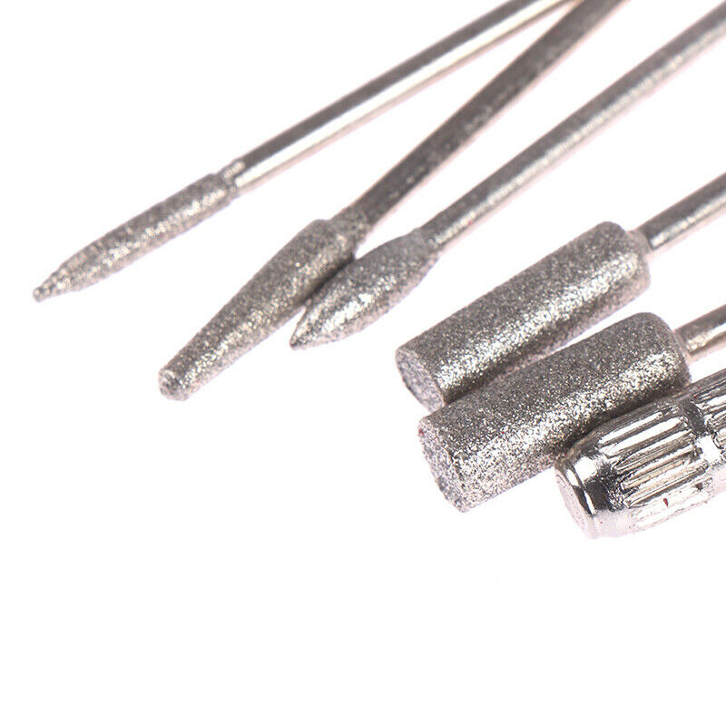 6 Pcs Nail Art Grinding Drill Bits Electric Manicure Machine Carbide Bullet .DD