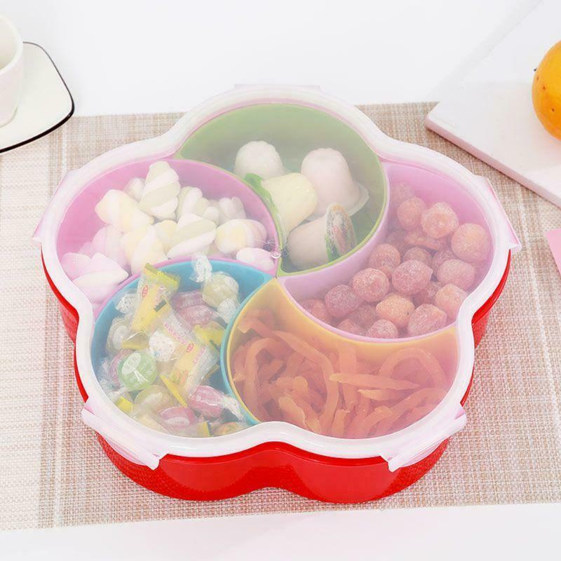 Multi-function Snack Plates Candy Box With Lid Home Large Capacity Fruits Nut