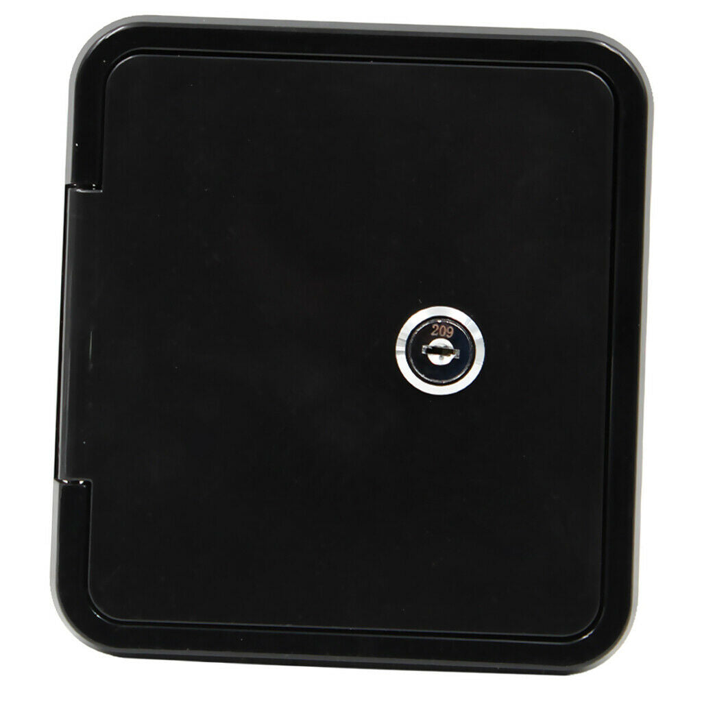 Black RV Trailer Motorhome Gravity City Water Tank Inlet Fill Dish Lockable