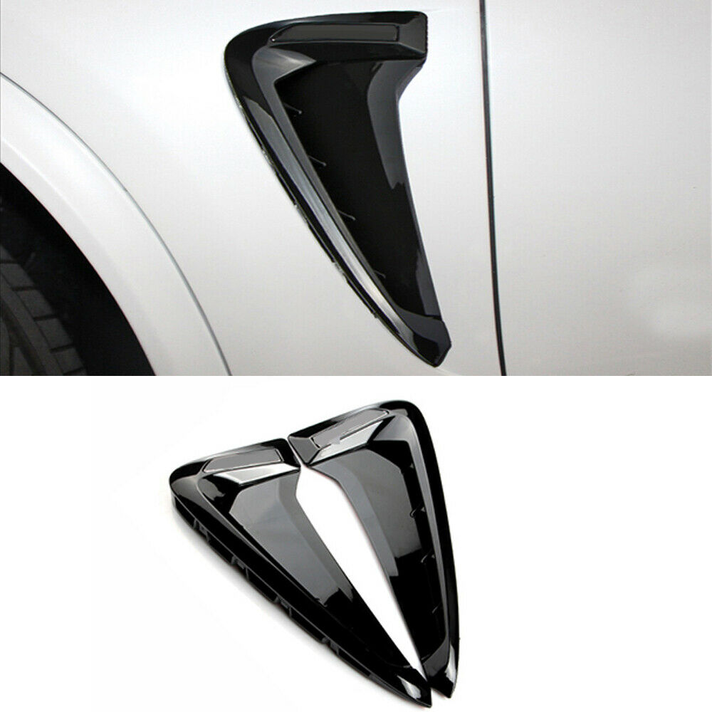For 2014-2017 BMW X5 F15 Side Wing Air Flow Fender Intake Vent Covers Black Trim