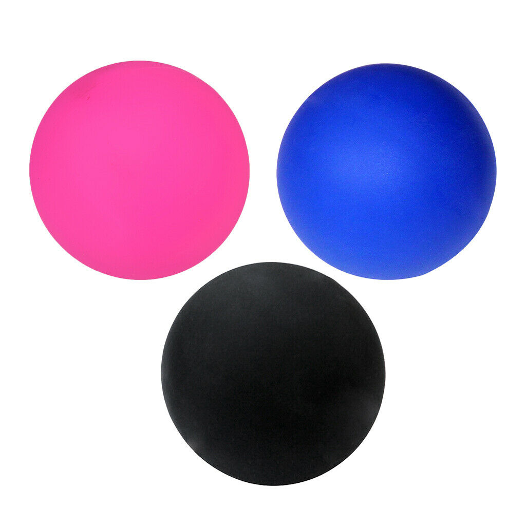 3Pcs 6cm Silicone Lacrosse Massage Ball Gym Fitness Yoga Exercise Ball