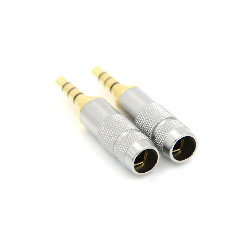 Fashion 4 Pole 3.5mm Stereo Headphone Male Plug Jack Audio Solders ConnectorDEAU