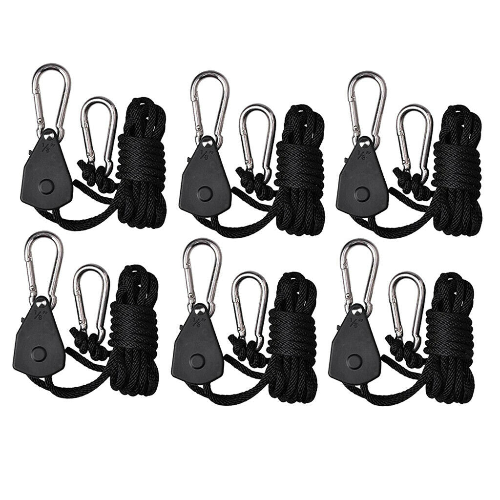 2m Ratchet Rope Grow Light Rope Hanger Garden Supplies Ratchet Hanging Kit