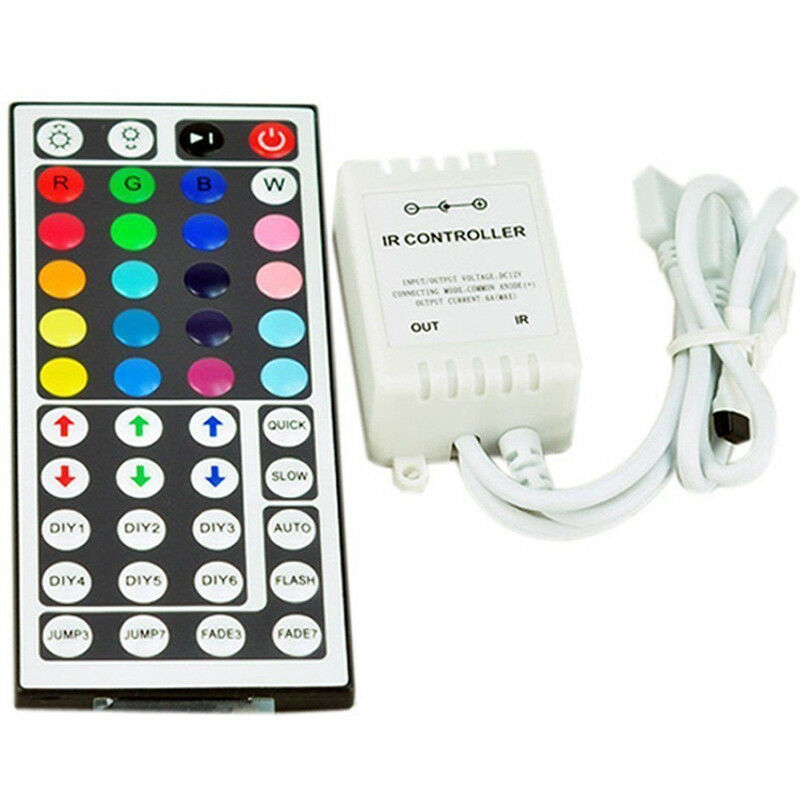 5M SMD RGB 5050 Waterproof LED Strip light +44key remote+12v power supply