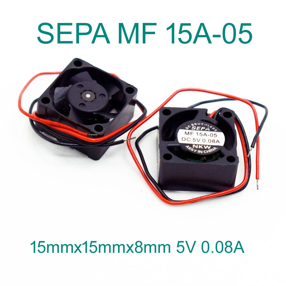 4pcs SEPA MF15A-05 15x15x8mm 1508 DC 5V 0.08A Precision Mini DC Cooling fan