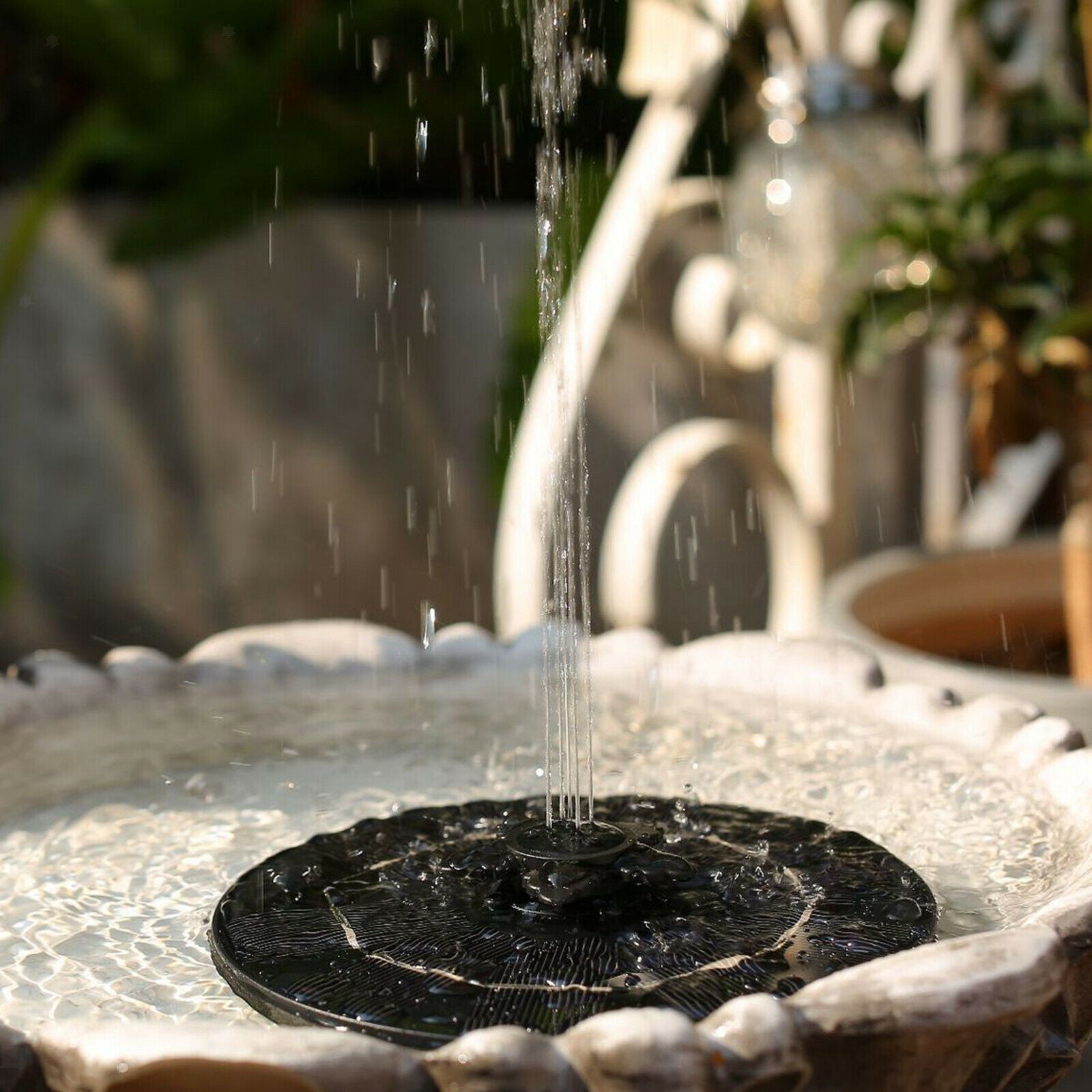 3 in 1 Solar Power Bird Bath Fountain 3W Floating Outdoor Pond Garden Patio