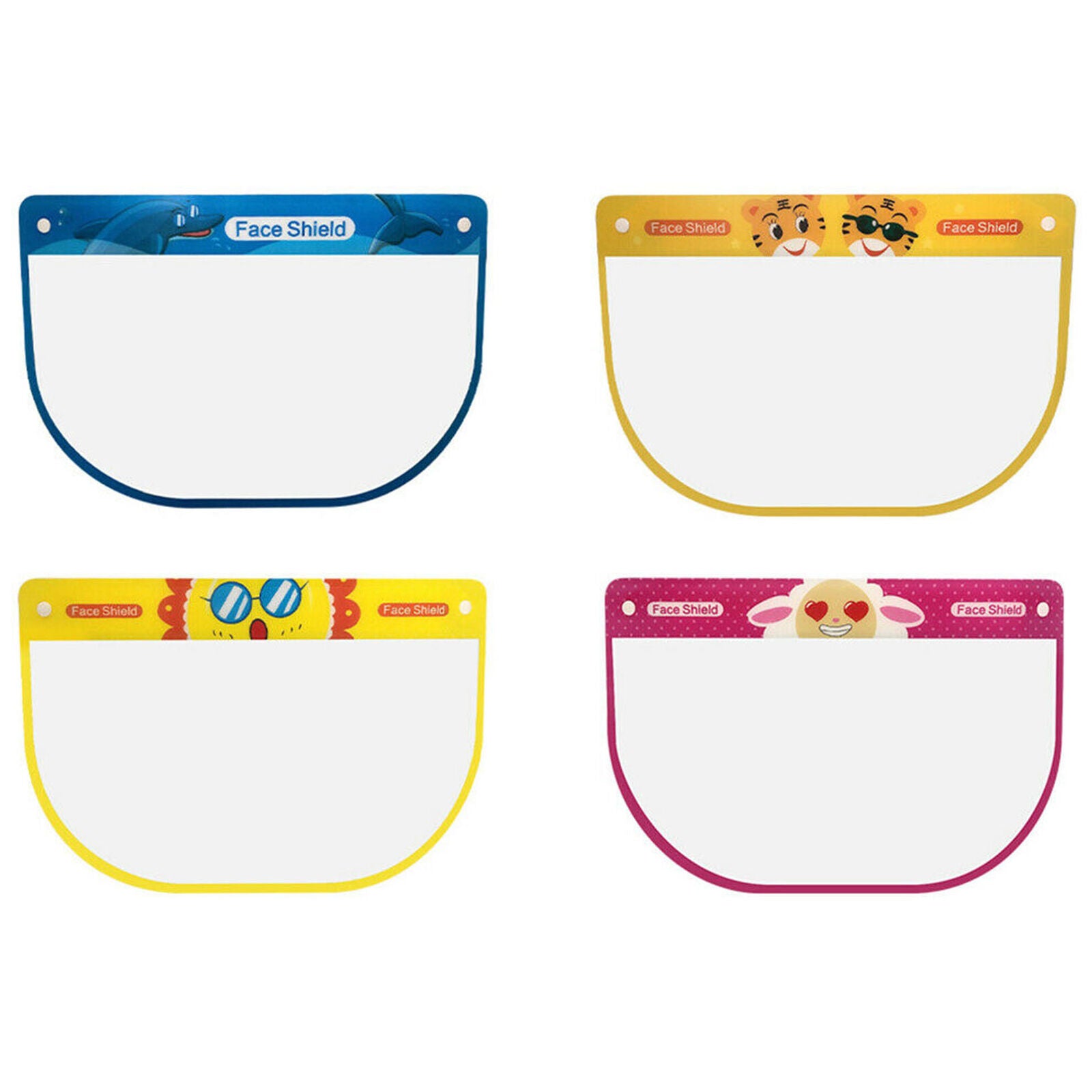 4x Kids Full Face Shield Nursery Guard Face Cover Visor Cap No Fog Dustproof