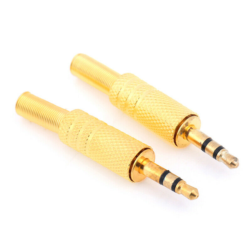 2Pcs Stereo 3.5mm Headphone Earphone DIY Male Audio Jack Plug Solder Conn.l8