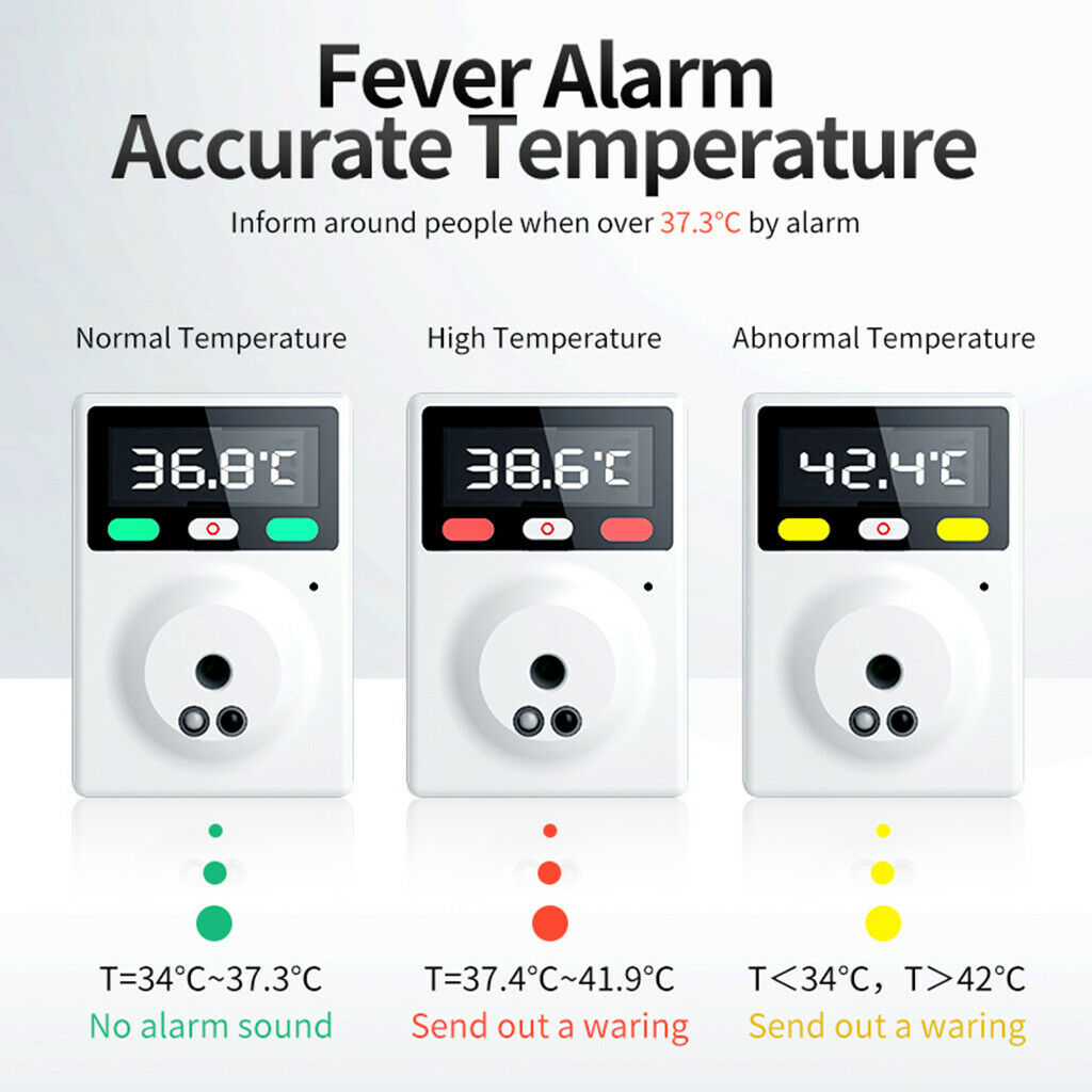 Wall-Mounted Infrared Thermometer with Alarm for Offices Factories Shops School
