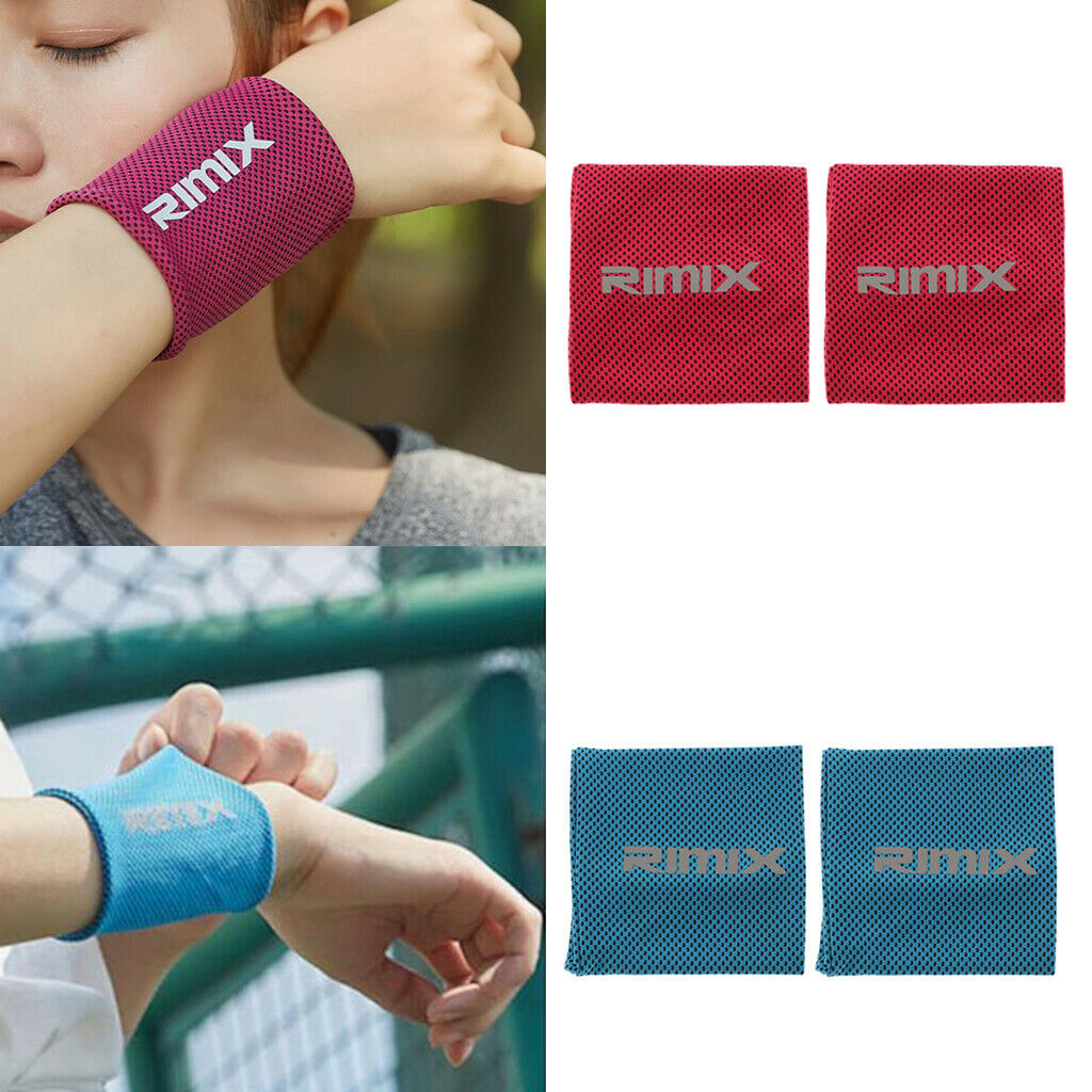 Unisex Sport Wristbands Elastic Cool Athletic Sweatbands Absorbent Wristbands