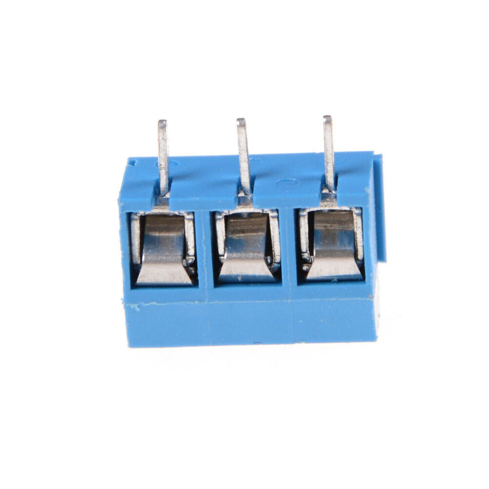 10X KF301-3P Pitch 5.0mm Straight Pin PCB 3Pin Screw Terminal Block Connecto WF
