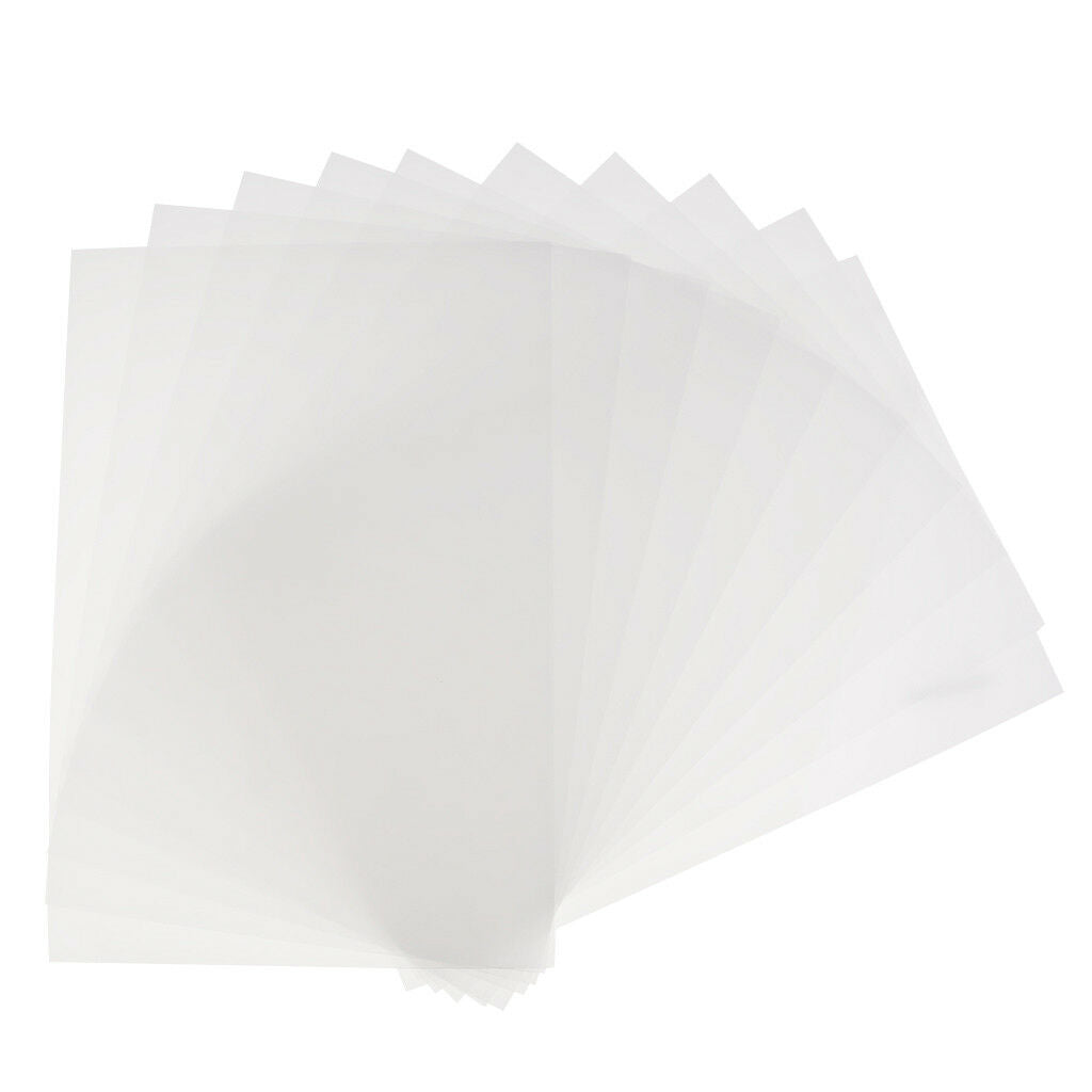 10x Clear Shrink Film Sheets Heat Shrinkable Paper for Crafts Fine Polished