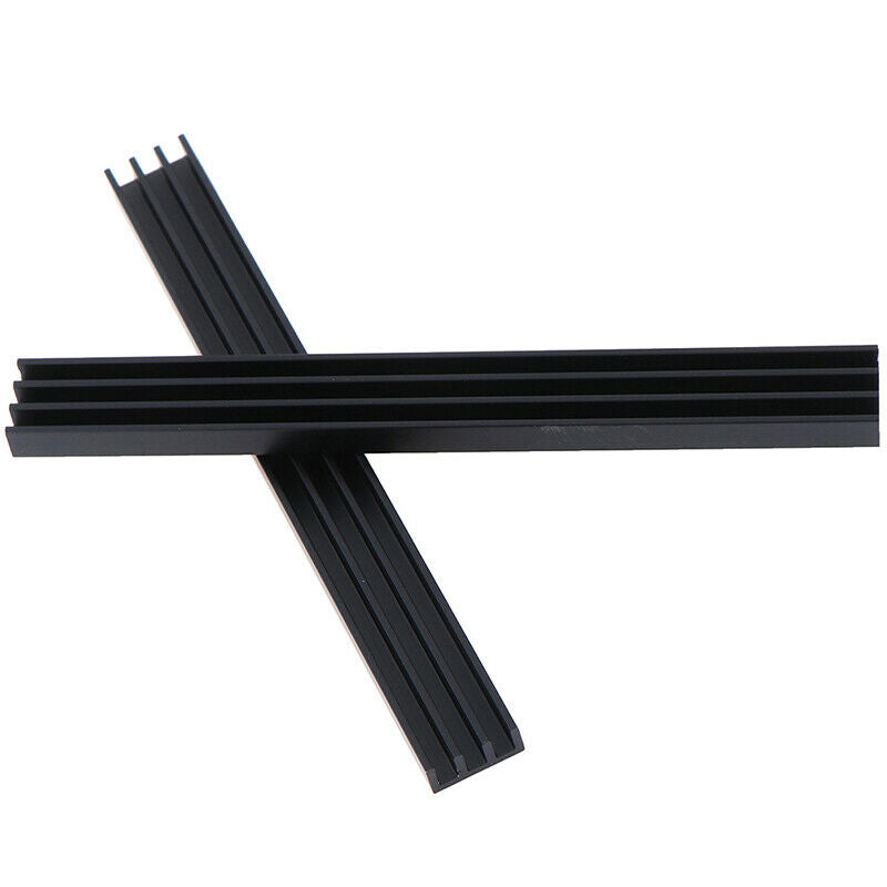 2Pcs 100 * 11 * 5mm Black Aluminum Chip Radiators Heatsink UKR.l8