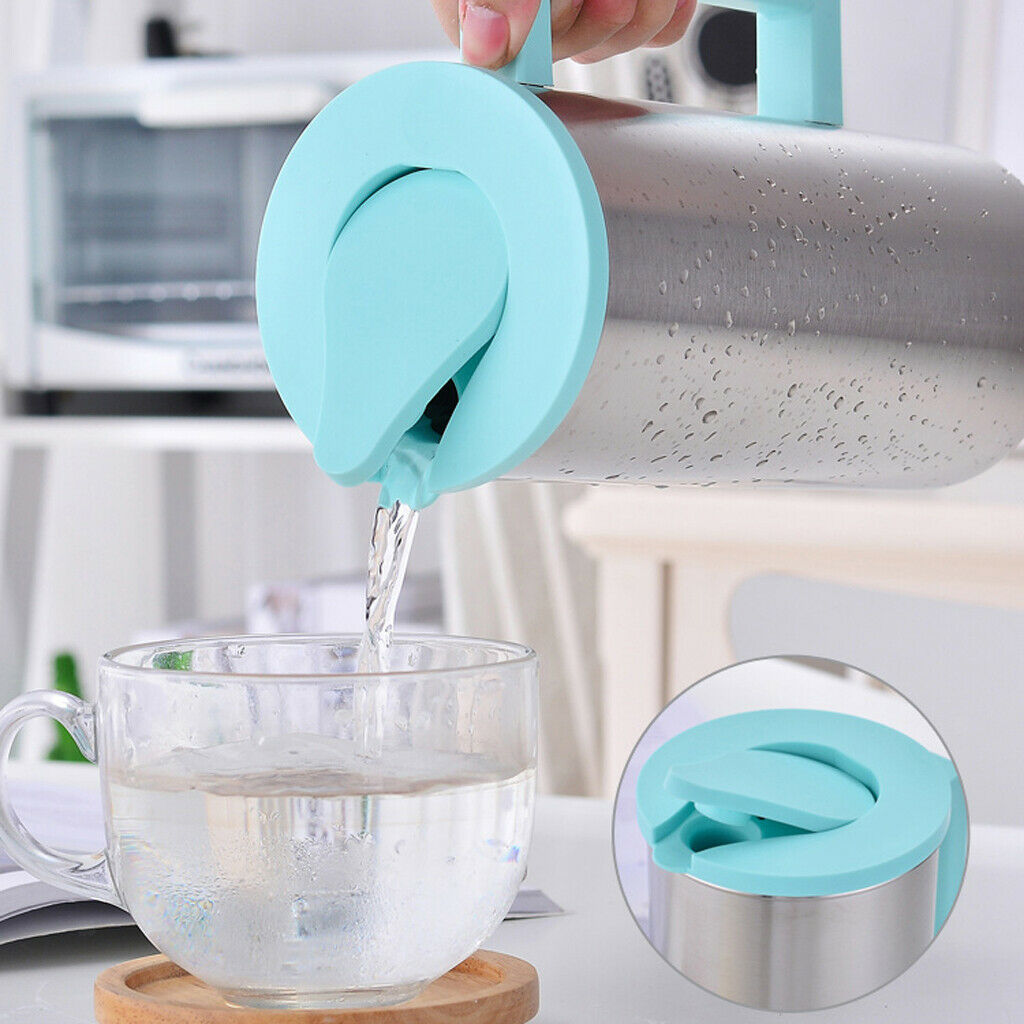 Pack of 2, Stainless 1.8L Water Pitcher Green Juice Ice Tea Jug Restaurant