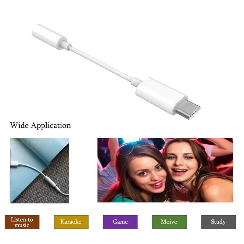 4X(CK10 HIFI DAC Earphones Amplifier Type-C to 3.5mm Audio Adapter Hi-Res SS1K5)