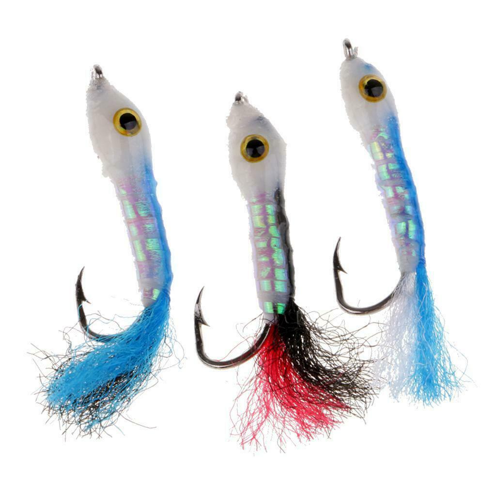 3pcs Sinking Fly Fishing Files Simulation Wet Flies Minnow with Size 8# Hook
