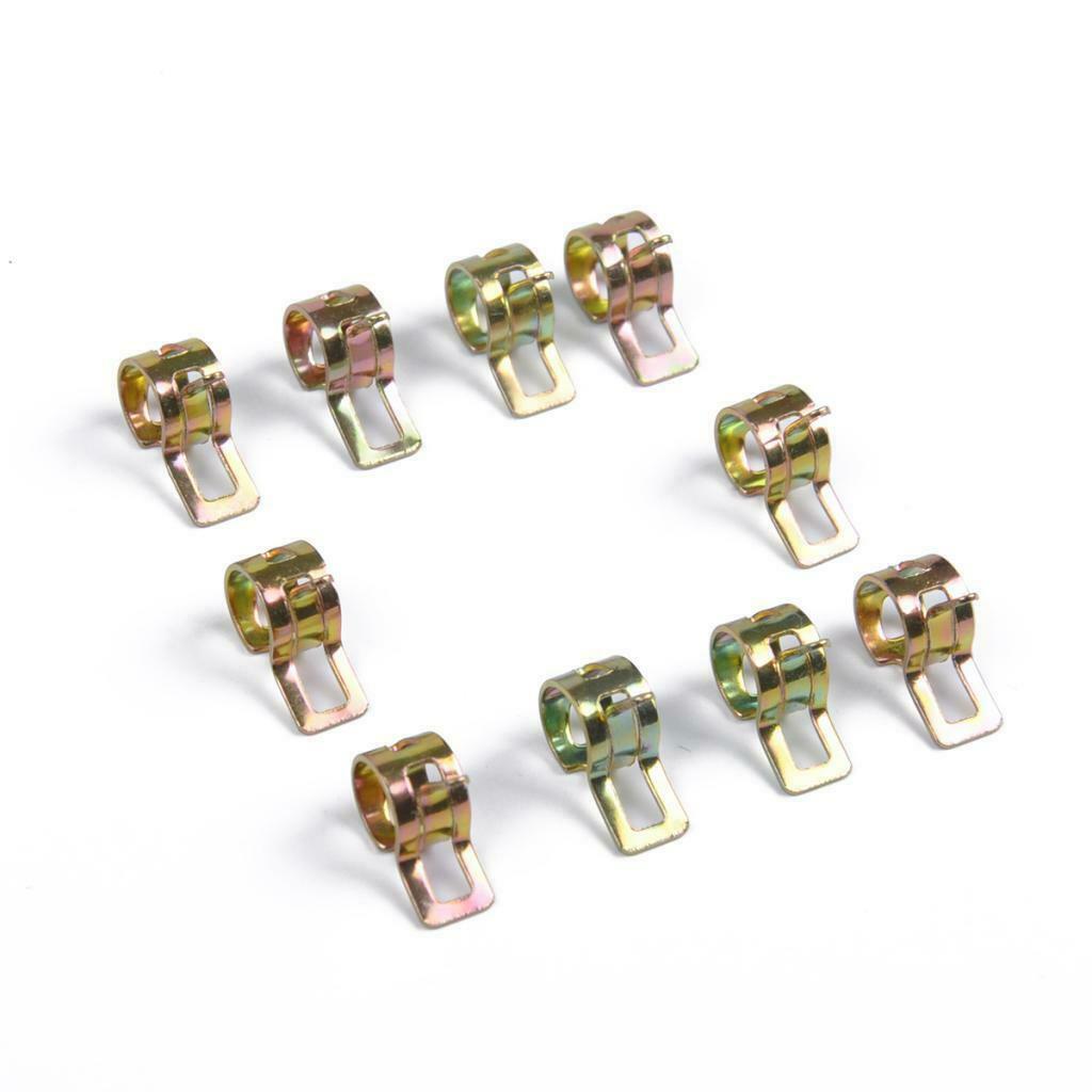 100pcs 6-15mm Car Spring Clip Fuel Line Hose Pipe Air Tube Clamp Fastener