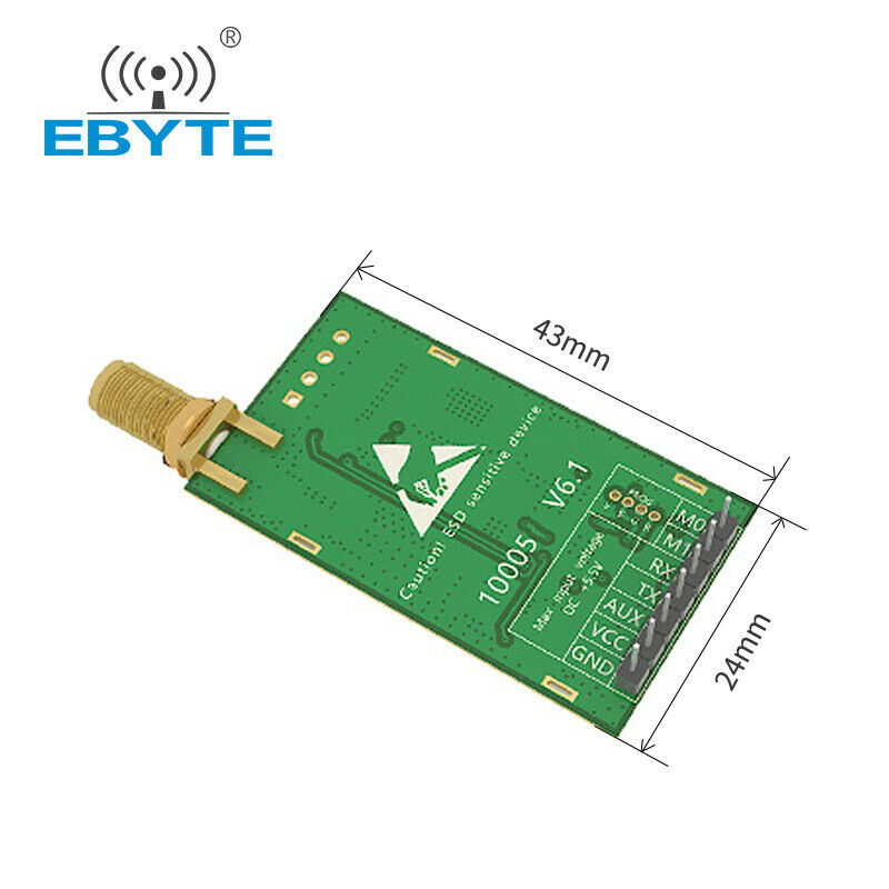 Wireless Transceiver Module 433Mhz 30dBm Serial Port Modbus 2.5km E61-433T30D