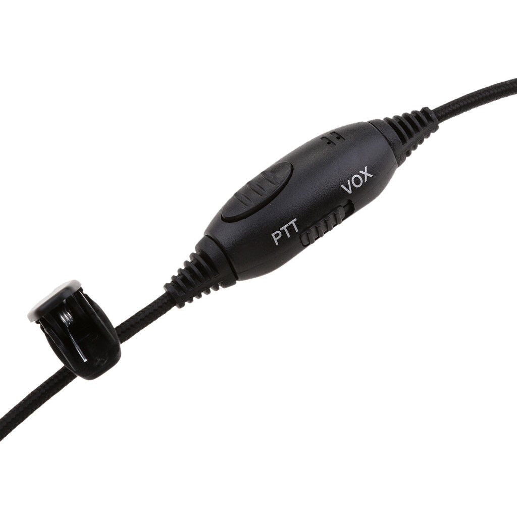 2 Pin Overhead Earpiece Headset with Mic PPT for BAOFENG Kenwood Puxing