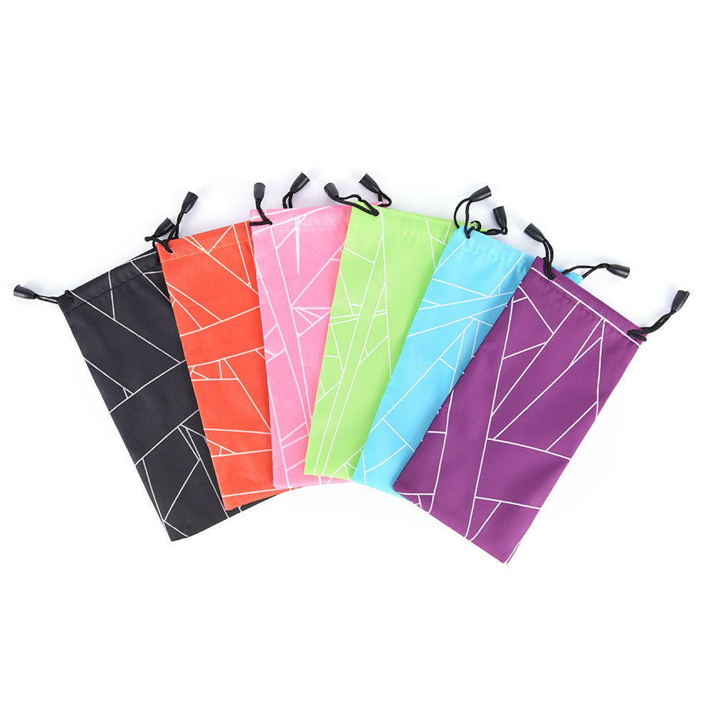 5Pc Sunglasses Bag Pouch Soft Cloth Cleaning Optical Glasses Case Rando.l8