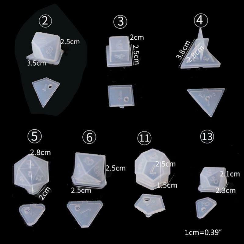 Dice Fillet Square Triangle Dice Mold Dice Digital Game Silicone Mould new