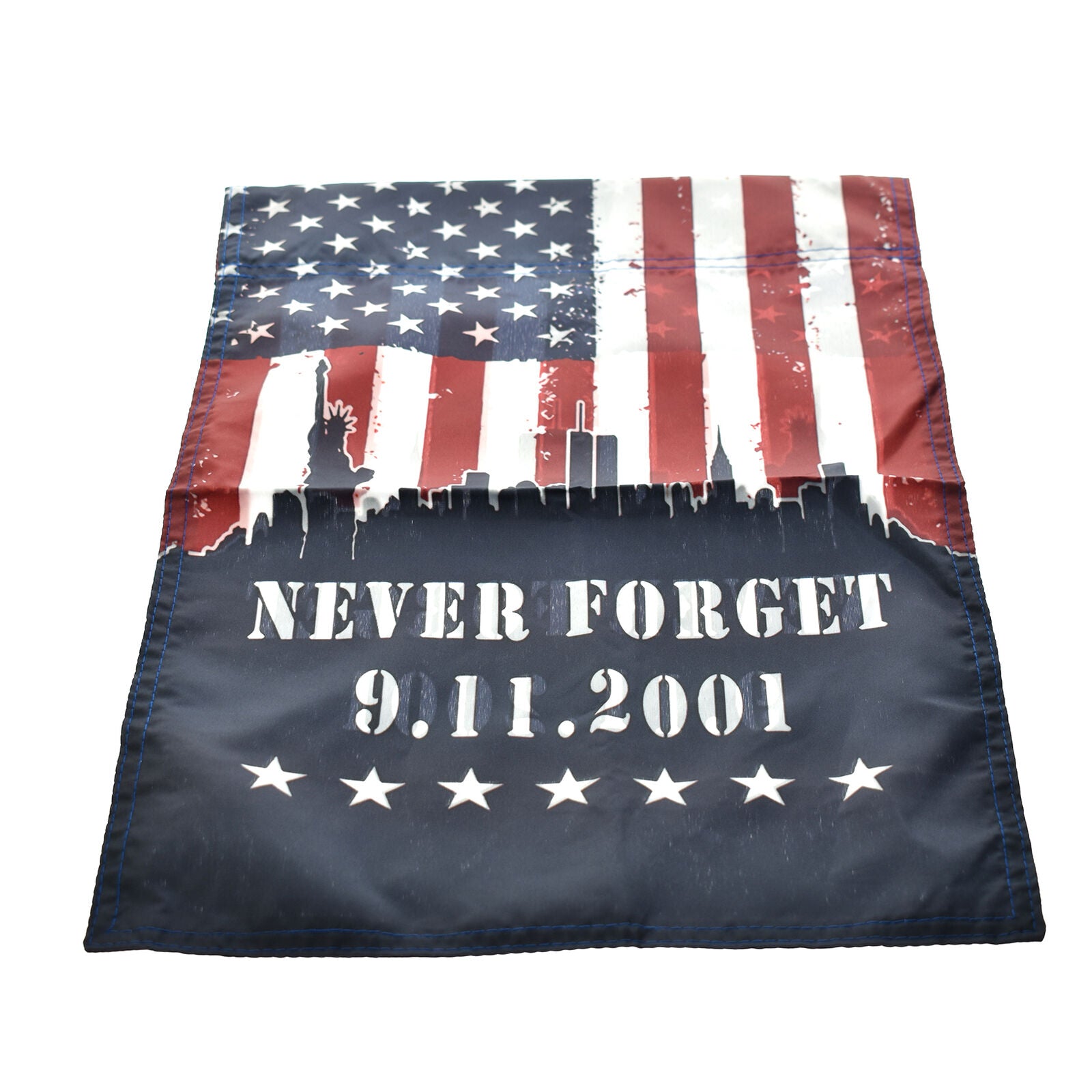 9 11 Patriots Day Never Forget Garden Banner Flag 11x14-12x18 Patriotic Decor