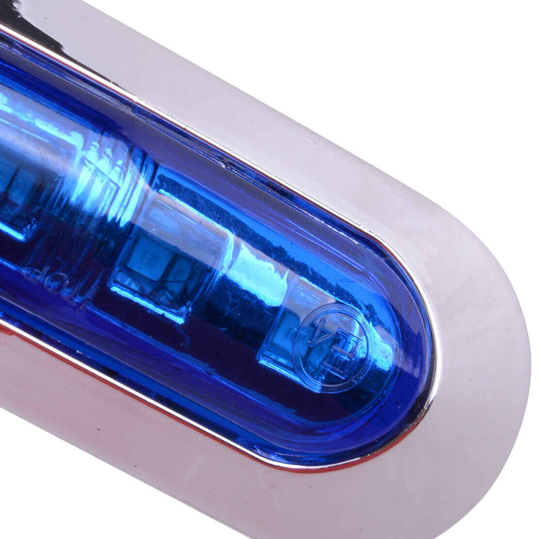 10pcs Blue 4-LED Side Clearance Marker Light For Car Truck Trailer Pickup 12/24V