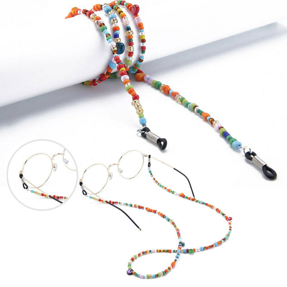 Eyeglass Chain for Women Multicolor Bead Eyeglass Strap Glasses Holders